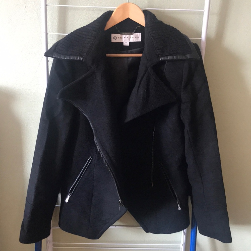 Trina Turk Women’s The Abbey Wool Moto Coat.